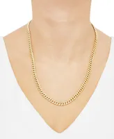 Italian Gold Miami Cuban Link 22" Chain Necklace (6mm) 10k