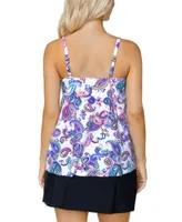 Island Escape Womens Capetown Underwire Tankini Top La Palma Tummy Control Swim Skirt Created For Macys