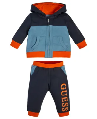 Guess Baby Boys French Terry Hoodie and Joggers, 2 Piece Set