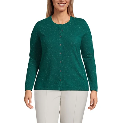 Lands' End Women's Plus Cashmere Cardigan Sweater