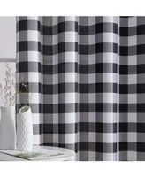 Hlc.me Hilltop Buffalo Check Textured Light Filtering Grommet Lightweight Window Curtains Drapery for Bedroom, Dining Room & Living Room