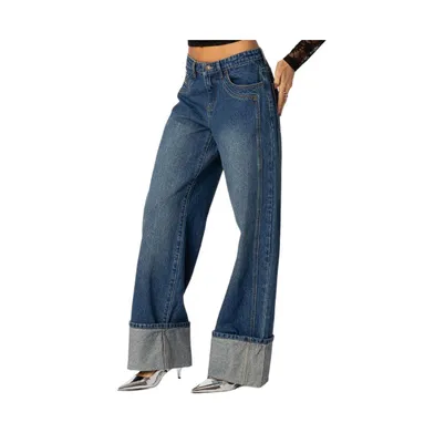 Women's Vesper Cuffed Low Rise Jeans