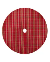 Elrene Shimmering Plaid Holiday Tree Skirt, 48" x 48"