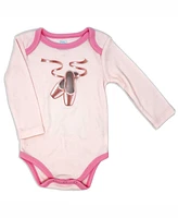 Baby Mode Baby Girls Ballet Bodysuit, Pants and Socks, 3 Piece Set