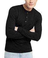 Men's Hanes Originals Tri-Blend Long Sleeve Henley T-shirt