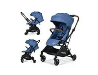 2-in-1 Convertible Aluminum Baby Stroller with Adjustable Canopy