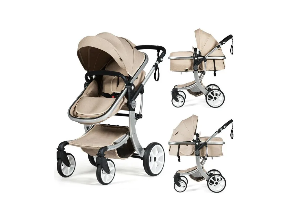 Folding Aluminum Infant Reversible Stroller with Diaper Bag