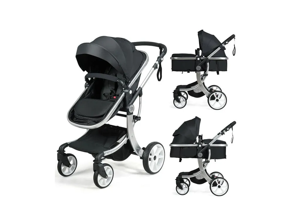 Folding Aluminum Infant Reversible Stroller with Diaper Bag