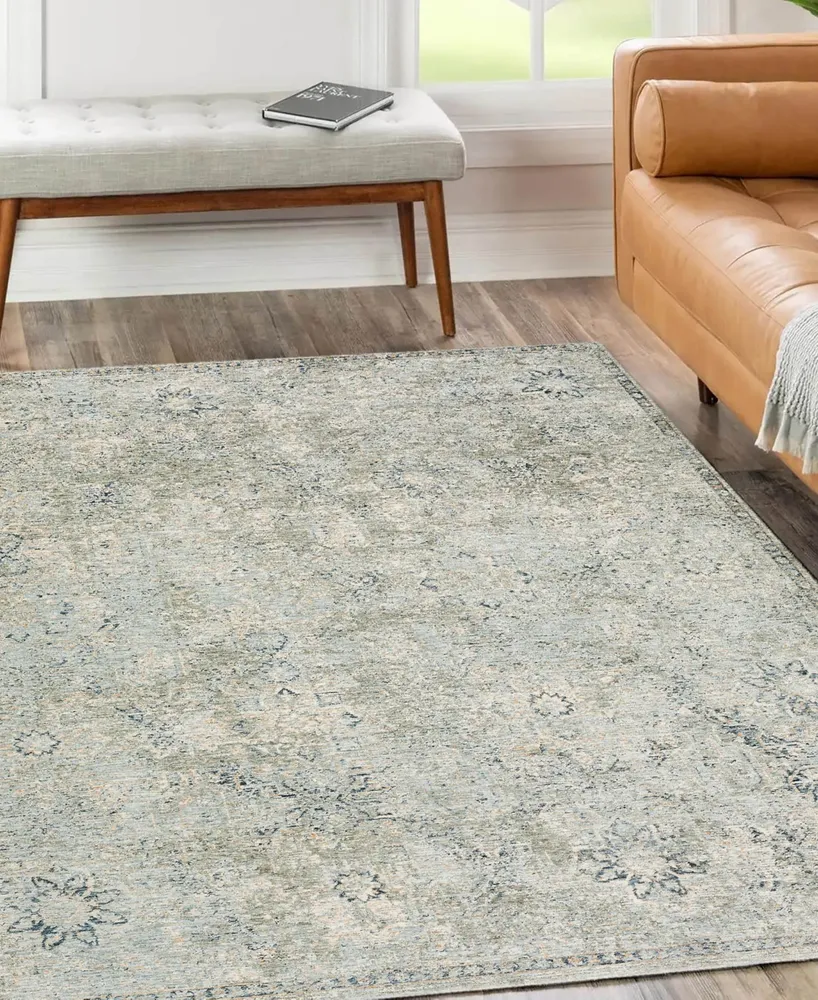 D Style Kingly KGY4 1'8" x 2'6" Area Rug