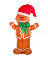 Glitzhome 8' Lighted Inflatable Gingerbread Man Decor