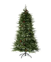 Glitzhome 6' Pre-Lit Green Fir Artificial Christmas Tree with 350 Led Lights, Remote Controller