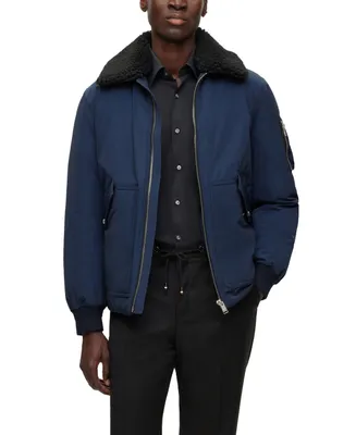 Boss by Hugo Men's Faux-Fur Collar Water-Repellent Jacket