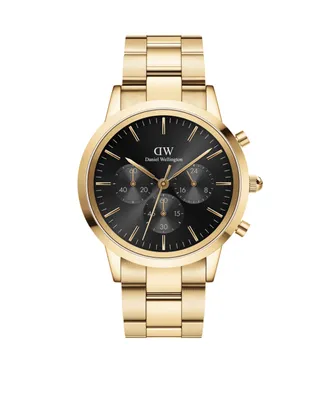 Daniel Wellington Men's Iconic Chronograph Gold-Tone Stainless Steel Watch 42mm - Gold