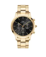 Daniel Wellington Men's Iconic Chronograph Gold-Tone Stainless Steel Watch 42mm - Gold