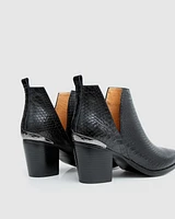 Belle & Bloom Austin Croc Embossed Ankle Boot