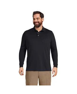 Lands' End Big & Tall Long Sleeve Super Soft Supima Polo Shirt