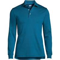 Lands' End Men's Big & Tall Long Sleeve Supima Interlock Polo Shirt