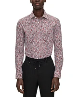 Boss by Hugo Men's Printed Kent Collar Slim-Fit Dress Shirt