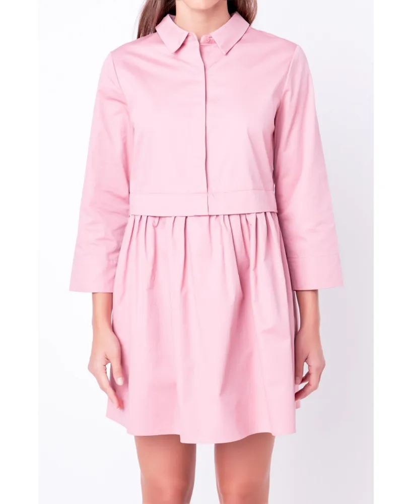 English Factory Women's Shirt Mini Dress