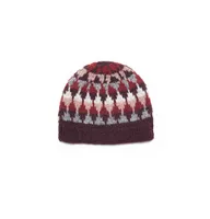 Feelgoodz Women's Artisan Hand-Knit Jaya Harlequin Wool Beanie Hat