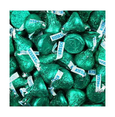 Just Candy Green Hershey's Kisses Candy Milk Chocolates 90ct