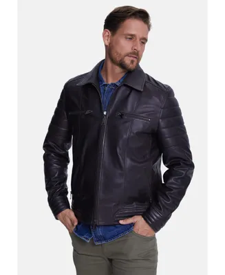 Furniq Uk Men's Brown Leather Jacket