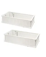 2 Pcs Raised Garden Rectangle Plant Box