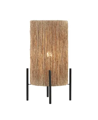 Jonathan Y Kai Coastal Minimalist Rattan Led Table Lamp
