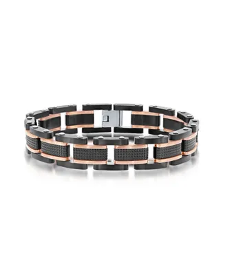 Stainless Steel Textured Link Bracelet