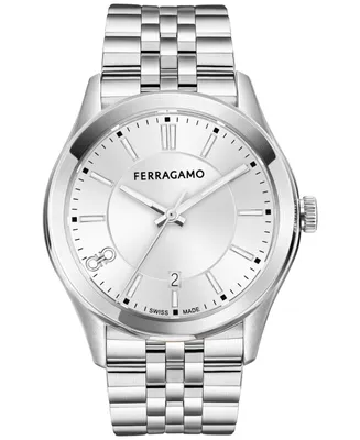 Salvatore Ferragamo Men's Swiss Classic Stainless Steel Bracelet Watch 42mm