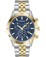 Salvatore Ferragamo Men's Swiss Chronograph Master Two-Tone Stainless Steel Bracelet Watch 43mm