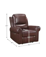 White Label Florentina 39" Leather Match Power with Power Headrest Reclining Chair