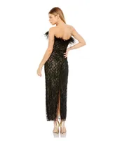 Women's Embellished Strapless Column Dress