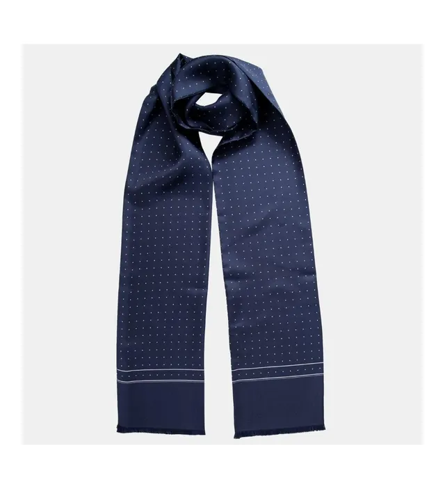 Elizabetta Santino - Wool Backed Silk Scarf for Men - Blue