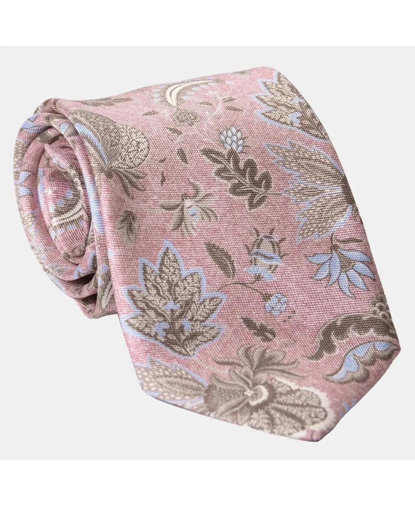 Elizabetta Big & Tall Medici - Printed Silk Tie for Men