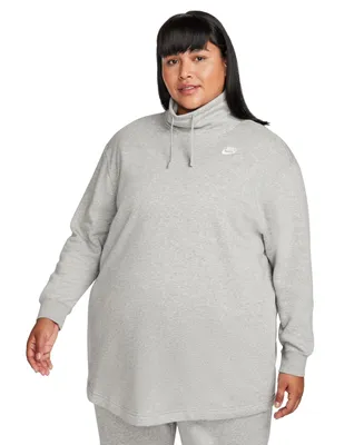 Nike Plus Oversized Mock-Neck Fleece Sweatshirt
