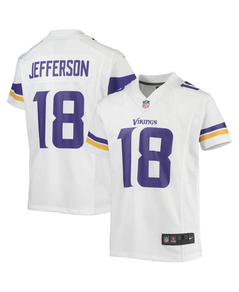 Big Boys Nike Justin Jefferson White Minnesota Vikings Game Jersey