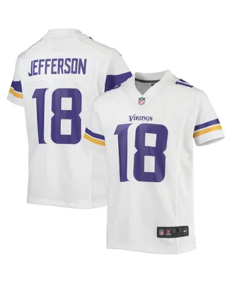 Big Boys Nike Justin Jefferson White Minnesota Vikings Game Jersey