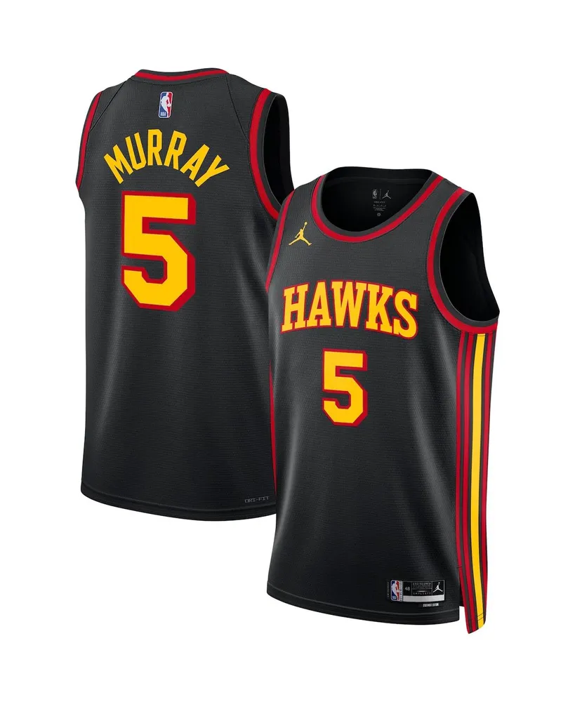 Men's and Women's Jordan Dejounte Murray Black Atlanta Hawks Swingman Jersey - Statement Edition