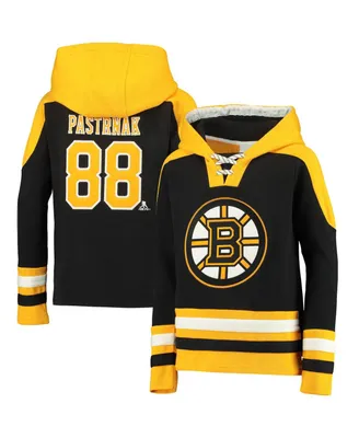 Big Boys David Pastrnak Black Boston Bruins Ageless Must-Have V-Neck Name and Number Pullover Hoodie