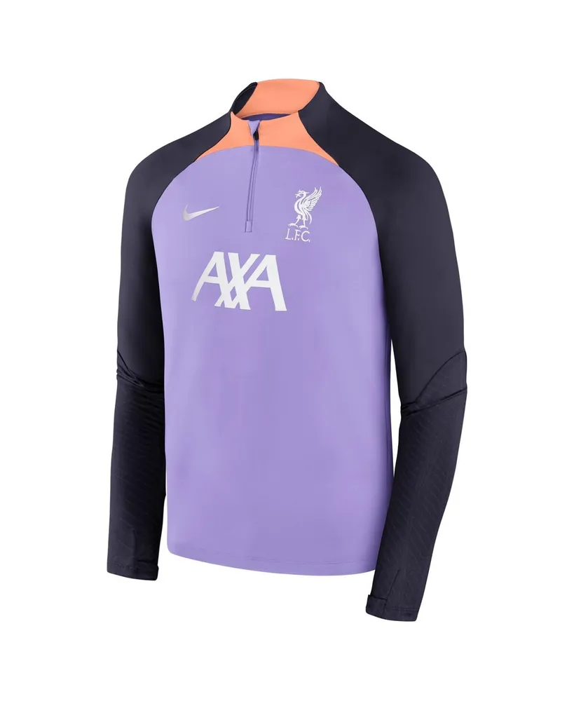 Big Boys Nike Purple Liverpool 2023/24 Strike Drill Performance Raglan Quarter-Zip Top