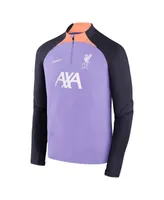 Big Boys Nike Purple Liverpool 2023/24 Strike Drill Performance Raglan Quarter-Zip Top