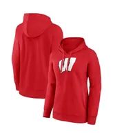 Women's Fanatics Red Wisconsin Badgers Evergreen Pullover Hoodie