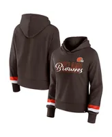 Women's Fanatics Brown Cleveland Browns Over Under Pullover Hoodie