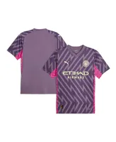Men's Puma Purple Manchester City 2023/24 Replica Short Sleeve Goalkeeper Jersey