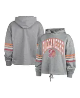 Women's '47 Brand Heather Gray Distressed Tampa Bay Buccaneers Upland Bennett Pullover Hoodie