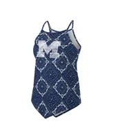 Women's Colosseum x Wrangler Navy Distressed Michigan Wolverines Bandana Tank Top