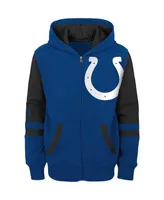 Big Boys Royal Indianapolis Colts Colorblock Full-Zip Hoodie