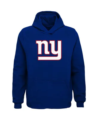 Big Boys Royal New York Giants Team Logo Pullover Hoodie