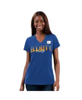 Women's G-iii 4Her by Carl Banks Royal Distressed Chase Elliott Snap V-Neck T-shirt